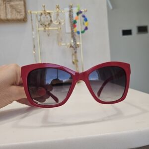 Chanel Red Sunglasses